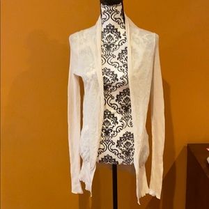 Apt 9 open front cardigan nwot M off white